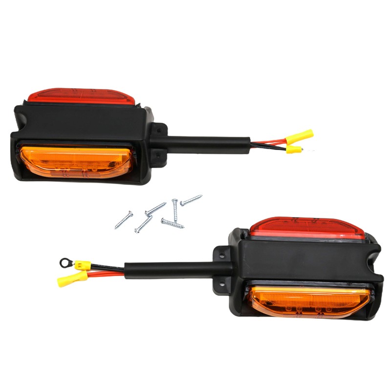 DUNTUO Amber + Red LED Trailer Fender Light Double Face