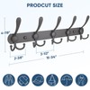 TICONN Wall Mounted Coat Rack, Five Heavy Duty Tri Hooks