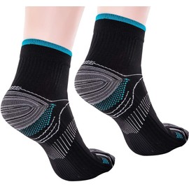 Compression Socks - Upgraded Sport Plantar Fasciitis Arch Support- Low Cut Compression Foot Socks Best for Athletic Sports, Running, Medical, Travel, Pregnancy (6 Pairs)
