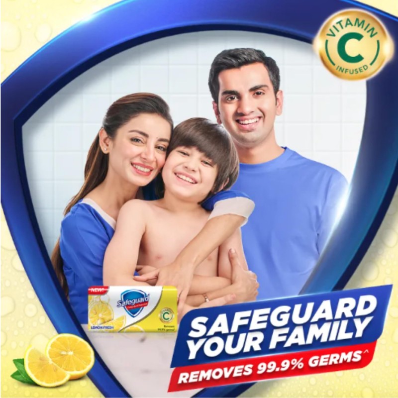Safeguard Lemon Fresh Antibacterial Soap Bar (Pack of 2) –