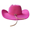 Sombrero Vaquero Texana Para Dama Fiesta Disfraz Rosa Negro