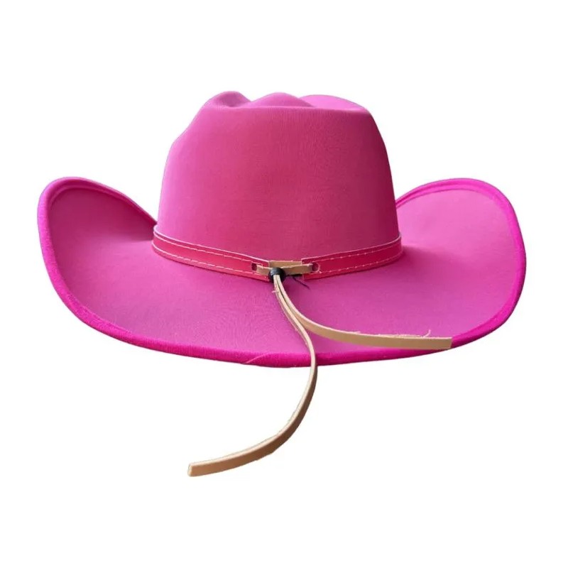 Sombrero Vaquero Texana Para Dama Fiesta Disfraz Rosa Negro