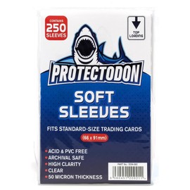 Protectodon Soft Trading Card Sleeves 50-Micron Ultra Clear Penny Sleeves for TCGs, Sports Cards (500 Pack)