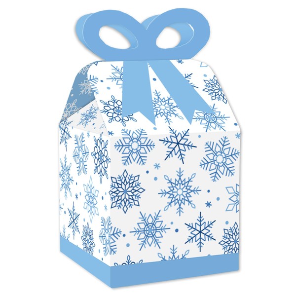 Big Dot of Happiness Blue Snowflakes - Square Favor Gift