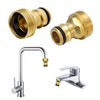 umorismo Pack of 2 Universal Tap Connector for Mixer Tap,