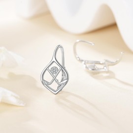 Golf Hoop Earrings 925 Sterling Silver GolfBall Earrings Jewelry Player Birthday Gifts Christmas Gifts for Women Golf Lovers