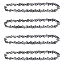 4 Pack 8 Inch Chainsaw Chains Replacement 1/4" Pitch 47 Drive Links .043" Gauge for Mini Cordless Electric Chain Saw
