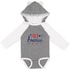 inktastic All American Long Sleeve Creeper 12 Months Granite &