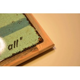 Chicken Coop Metal Sign Framed on Rustic Wood, Modern Black Chicken and Eggs, Kitchen