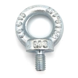 C15 – M8 Galvanised Eye Bolts – Load Capacity: 140 kg – Pack of 5 – [Choice of Sizes] Crane Eye Lashing Eye Bolt Eye Bolt Eye Bolt Ring Bolt Similar to DIN 580 (M8)