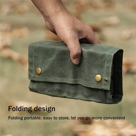 Wanjorlay Canvas Seasoning Storage Bag Organizer Seasoning Bottles Holder with Mini Condiment with 9 Spice Jars