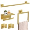 TURS Brushed Gold 5 Pieces Bathroom Hardware Set, SUS304 Stainless