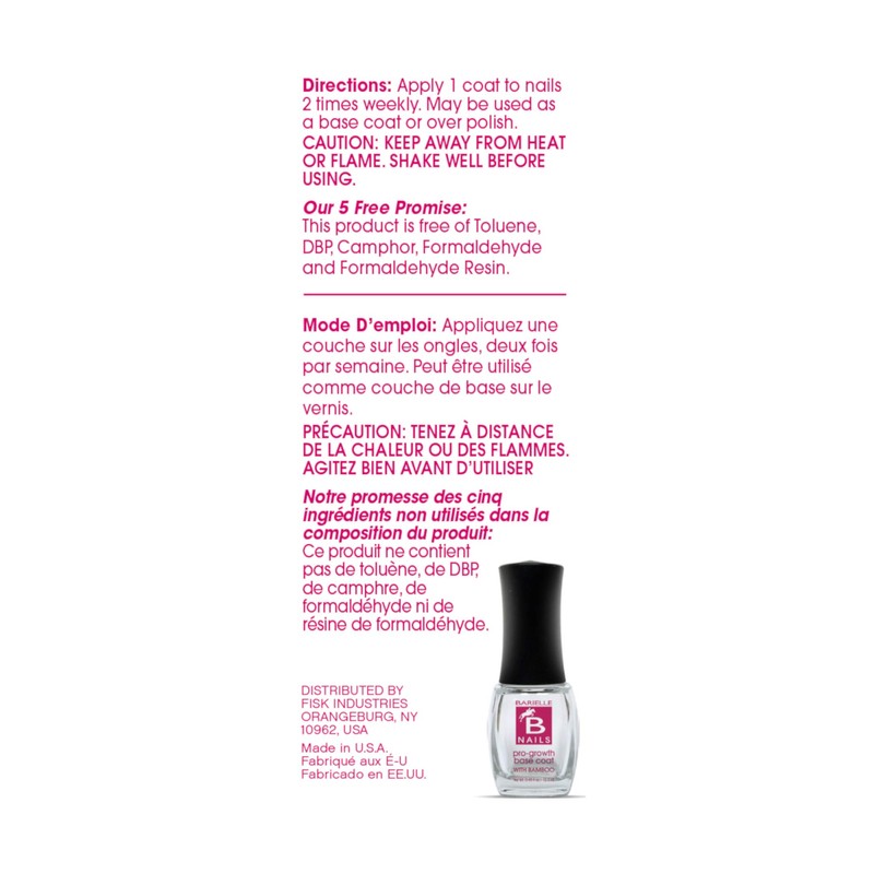 Barielle Pro-Growth Base Coat with Bamboo .45 ounce