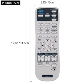 218178800 Replacement Remote Control fit for Epson Projector EB-S300 EX3260 EX5260 VS250 VS350 VS355 EB-2042 EB-980W EB-990U EB-2247U WN7512BEP ELPAP07 H654A Pro EX7260 Pro EX9210 Pro EX9220