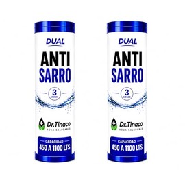Paquete de 2 Sistemas Dual Antisarro Dr. Tinaco | Para Tinacos de 450L a 1100L | Previene Incrustaciones de Sarro | Protección Hasta 6 Meses (3 Meses c/u)