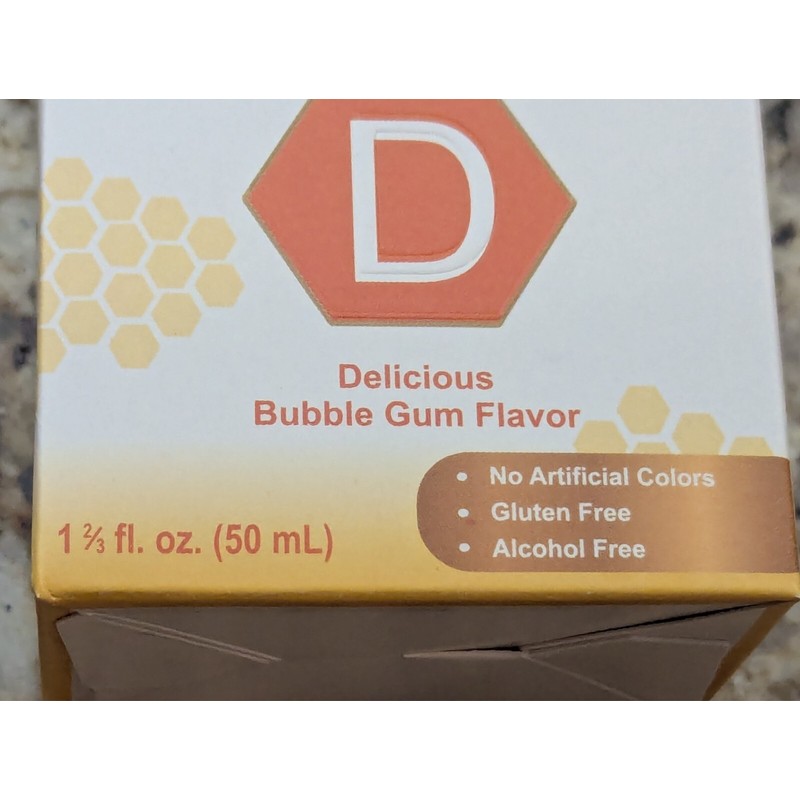 D-Vite Drops Pediatric Liquid Vitamin D Bubble Gum Flavor X2