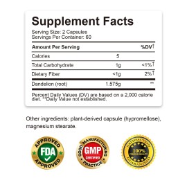 airboy Dandelion Root 1575mg - Liver Kidney Health,Cleansi