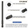 CYLBAQ Bit Set, Long Hex Screwdriver Bits Set, 1.5-12 mm,