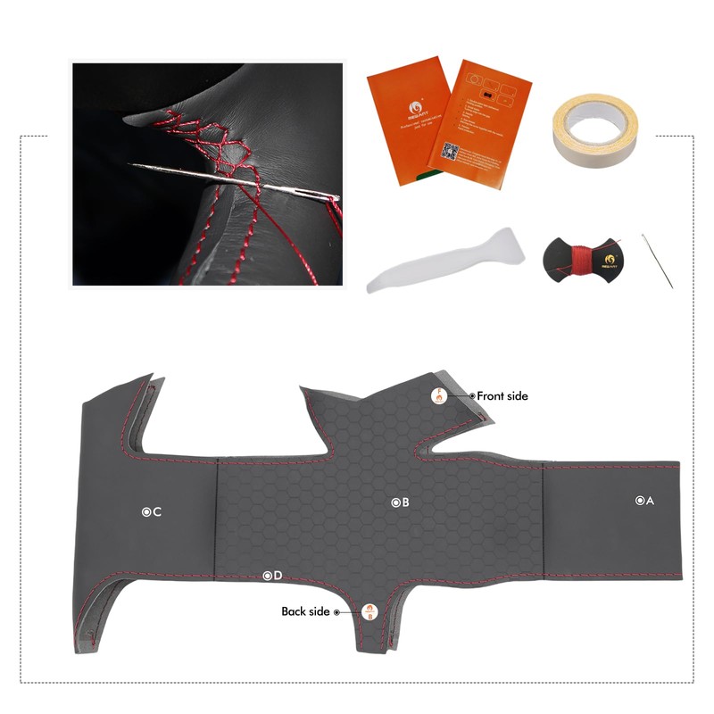 MEWANT Steering Wheel Cover Wrap for Honda S2000 Civic Si