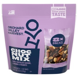 Orchard Valley Harvest Chocolate Raisin Nut Trail Mix Pack of 8 Healthy Snack