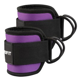 Armours Fit Ankle Straps For Cable Machine Women - Kickbacks, Glute Workouts, Lower Body Exercises - Adjustable Leg Straps with Neoprene Padding (Purple)