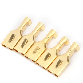 100Pcs Blade Connector Female Spade 7.8mm Female Spade Crimp Terminal Connector Brass Plug and Pull Type Connector Terminal 7.8mm for Machinery Electricity Railway
