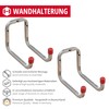 Gedotec Wall Mount Galvanised Steel | Duo | Pack of