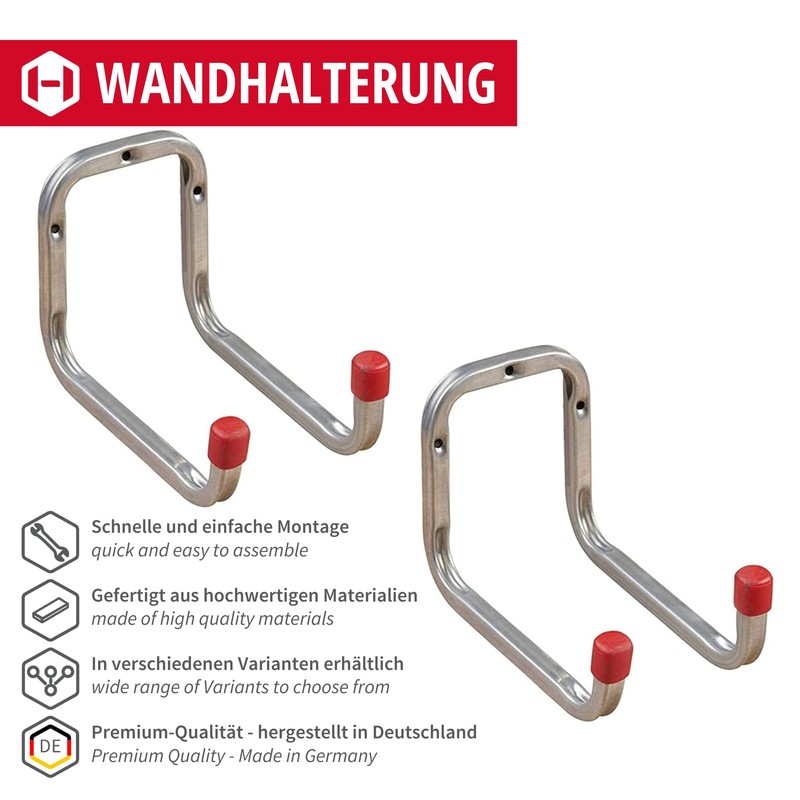 Gedotec Wall Mount Galvanised Steel | Duo | Pack of