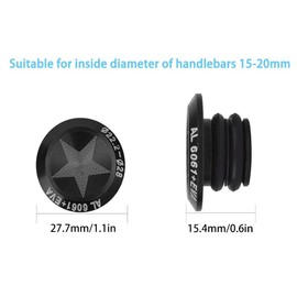 Bicycle Handlebar End Plugs, Pack of 2 Handlebar End Plugs Caps, ATB MTB Plugs for Bicycle Handlebars with an Inner Diameter of 15 - 20 mm