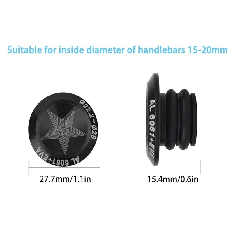 Bicycle Handlebar End Plugs, Pack of 2 Handlebar End Plugs