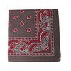 Motique Accessories Two Tone Single Bandana (Brown Red White)