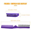 Qjaiune Hair Comb, 6PCS Travel Foldable Plastic Brush Comb Portable