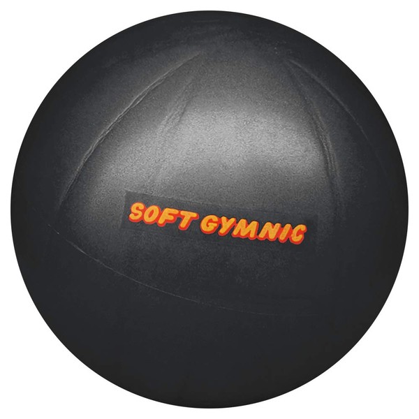 GYMNIC Small Balance Ball, No Surface Uneven Surface, Black, Maximum Diameter Approx. 9.1 inches (23 cm), Special Booklet Included