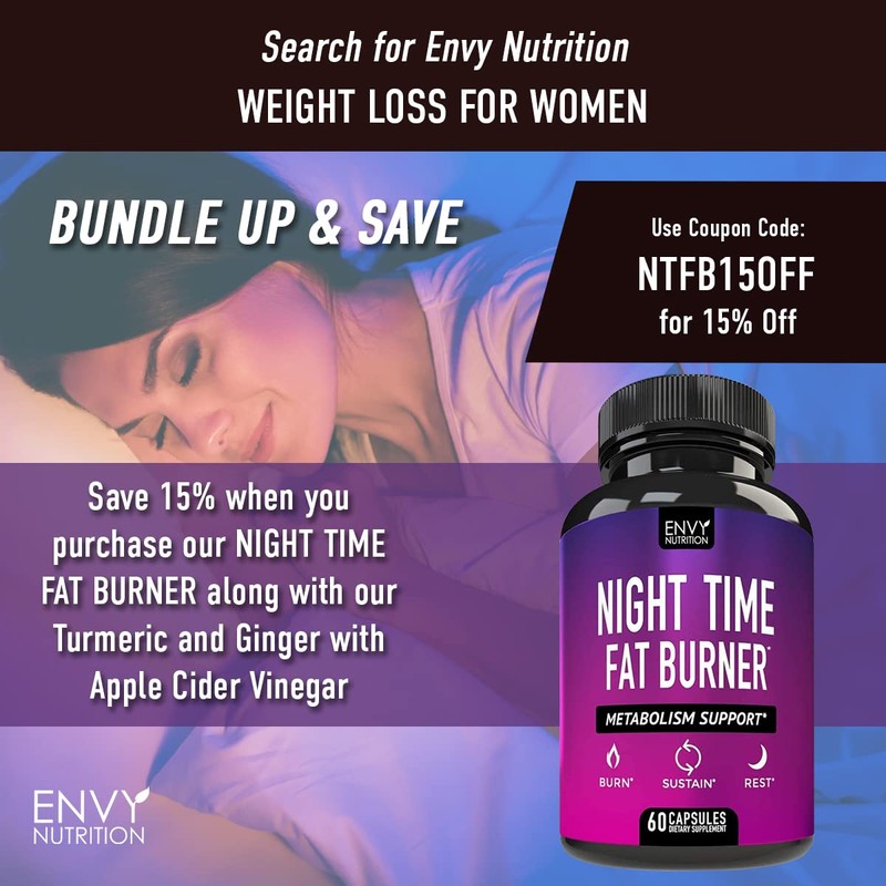 Envy Nutrition Turmeric & Ginger Supplement Capsules with Apple Cider