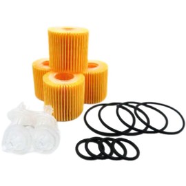 LAUUEXOP 4PCS Engine Oil Filter Kit 04152-YZZA6 Compatible for Toyota Prius Corolla Scion IM XD