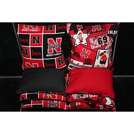 BackYardGamesUSA Nebraska Cornhuskers 8 Cornhole Bean Bags BAGGO Game Handmade! New!