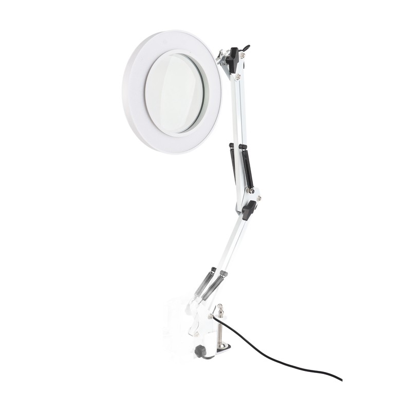 5X Magnifying Glass Clip On LED Tattoo Desk Lamp USB