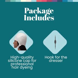 Dompel Silicone Highlight Hair Cap | Reusable Professional Silicone Cap | Special for Hair Dyeing | Model 233 CA 1 UND
