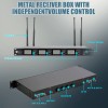 Exoton MU-4 Professional 4 Channel UHF Wireless Microphone System Rack
