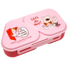 Coco-chan RYL-1073 Greeting Life Rice Ball Lunch Box, Coco & Paul Pink