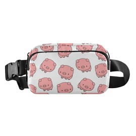 Cute Animals Pig Fanny Pack for Women Men Crossbody Belt Bag Fashion Waist Packs Purse with Adjustable Strap Waist Pouch for Outdoors Shopping Traveling