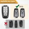 CTRINEWS for Ford Key Fob Cover with Carbon Fiber Style