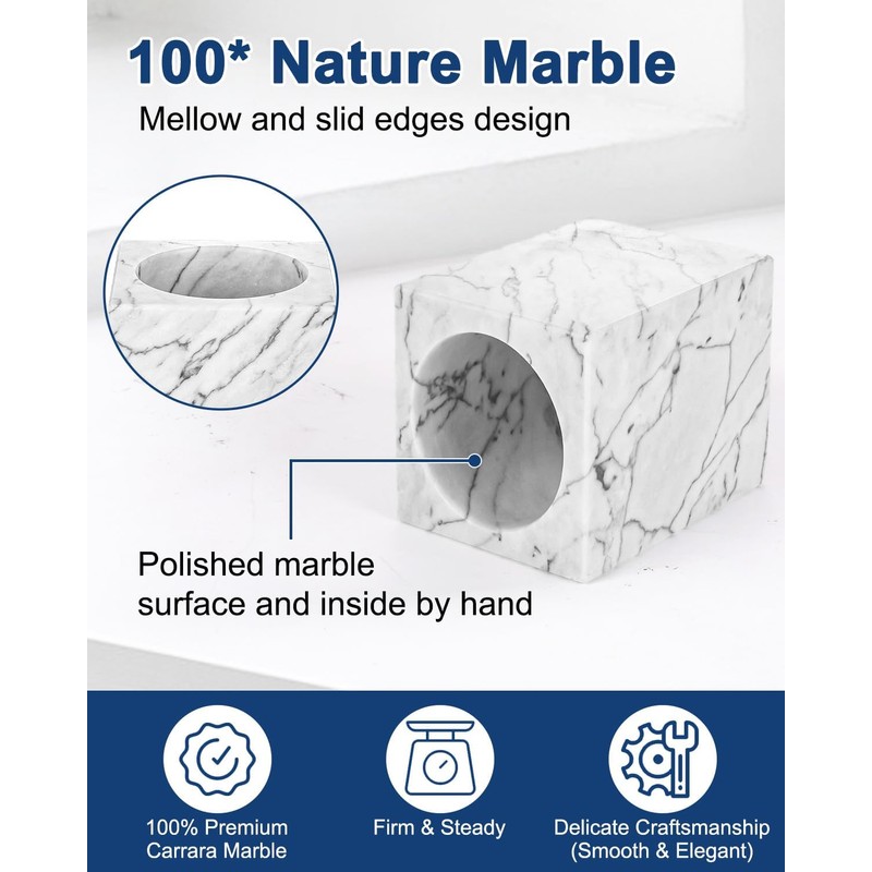 CABALAY Marble Pencil Pen Holder for Desk, Multi-Functional Pen Cup