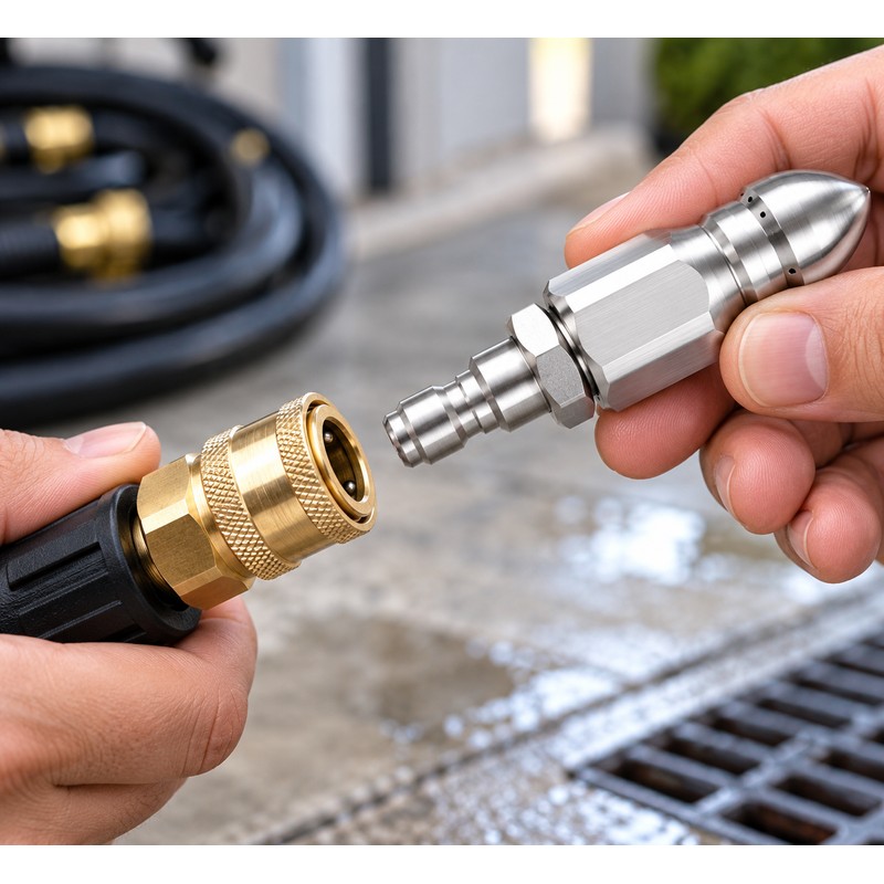 1/4" Pressure Washer Sewer Jet Nozzle for Drain Cleaning –