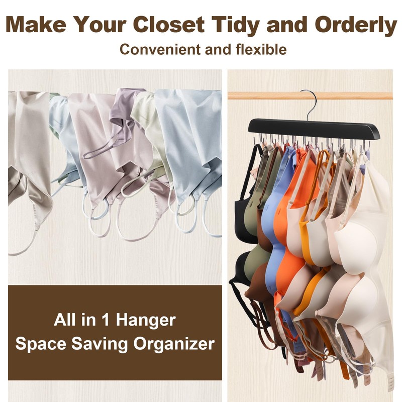 2 Pack Tank Top Hanger, 40 Hooks Large Capacity Bra