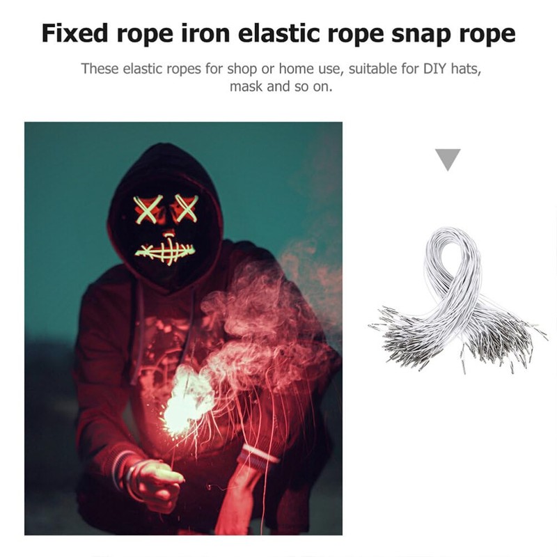 Operitacx 50 Pack Elastic String for Masks, Elastic Barbed Cord