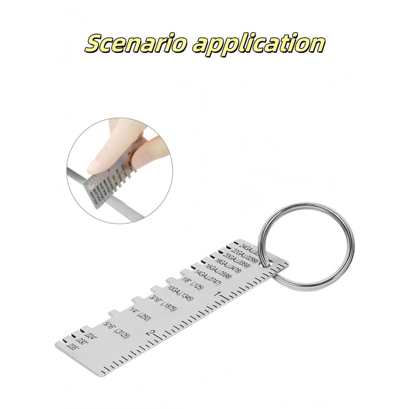 luvilly3PCS Metal Plate Thickness Gauge, Thickness Gauges Coating Size Detection