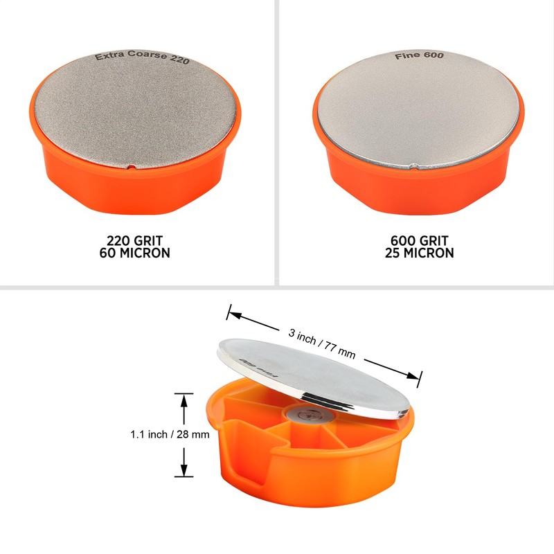 SHARPAL 216N Dual-Grit Multi-Purpose Diamond Sharpening Stone Knife Tool Sharpener
