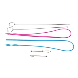 Kit de Bucle de Costura de 6 Uds, Juego de Enhebrador con Cordón de Enhebrador, Enhebrador de Cordón Flexible, Gancho Giratorio de Bucle