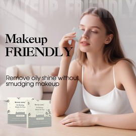 Oil Blotting Absorbing Sheets for Face: 200Pcs Papers, Makeup Friendly for Oily Skin, 9cm x 9cm, Wendy, 1 Pack, Bamboo Fragrance